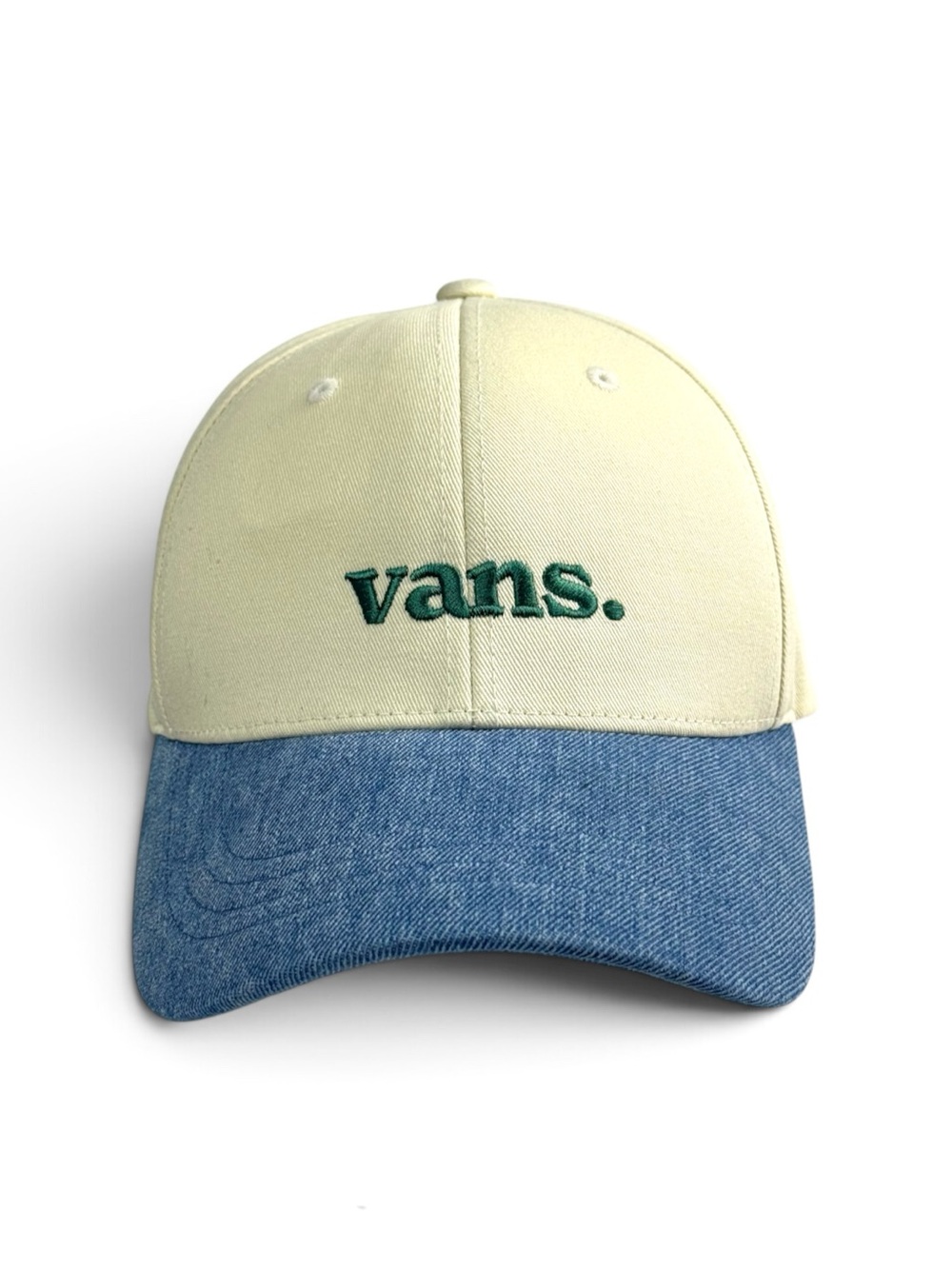 Vans Off The Wall Two-Tone Baseball Cap - Cream & Denim